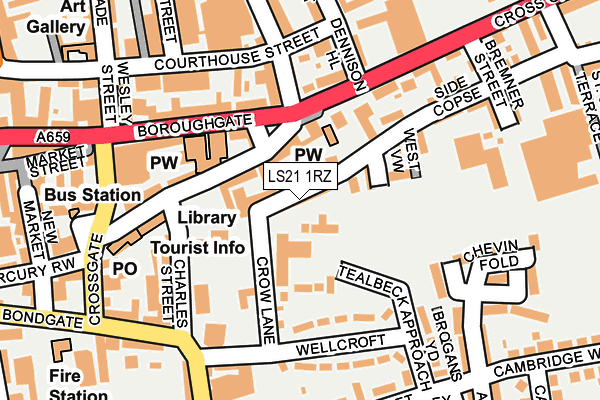 LS21 1RZ map - OS OpenMap – Local (Ordnance Survey) LS21 1RZ map - OS OpenMap – Local (Ordnance Survey)