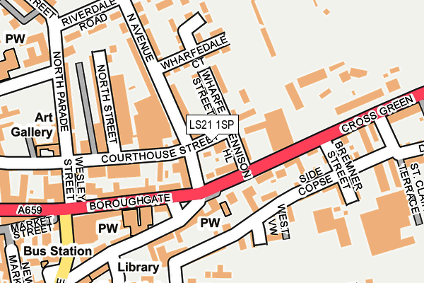 LS21 1SP map - OS OpenMap – Local (Ordnance Survey) LS21 1SP map - OS OpenMap – Local (Ordnance Survey)