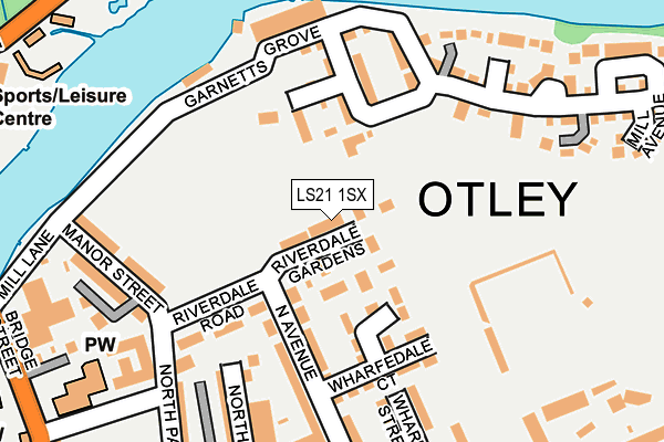 LS21 1SX map - OS OpenMap – Local (Ordnance Survey) LS21 1SX map - OS OpenMap – Local (Ordnance Survey)