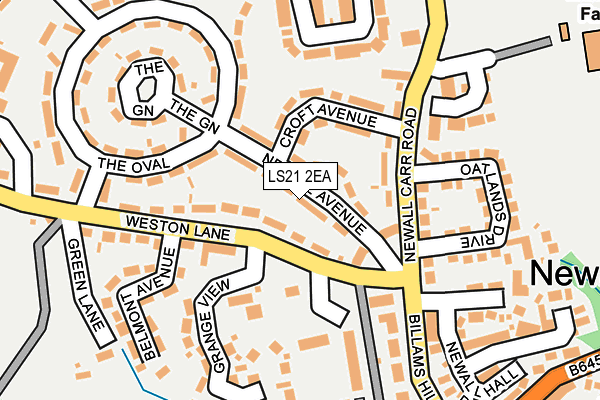 LS21 2EA map - OS OpenMap – Local (Ordnance Survey) LS21 2EA map - OS OpenMap – Local (Ordnance Survey)