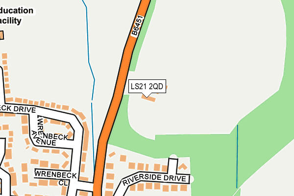 LS21 2QD map - OS OpenMap – Local (Ordnance Survey) LS21 2QD map - OS OpenMap – Local (Ordnance Survey)