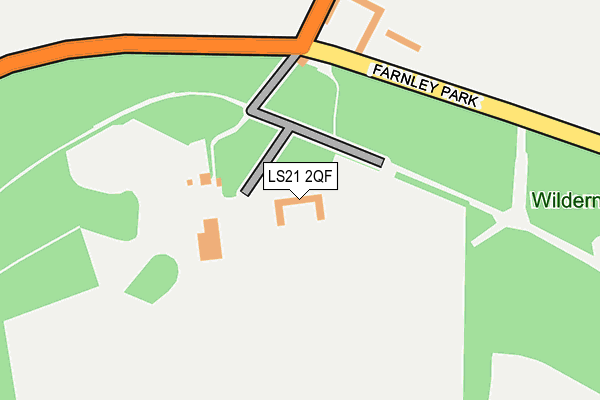 LS21 2QF map - OS OpenMap – Local (Ordnance Survey) LS21 2QF map - OS OpenMap – Local (Ordnance Survey)
