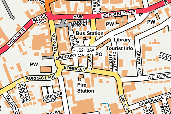 LS21 3AA map - OS OpenMap – Local (Ordnance Survey) LS21 3AA map - OS OpenMap – Local (Ordnance Survey)