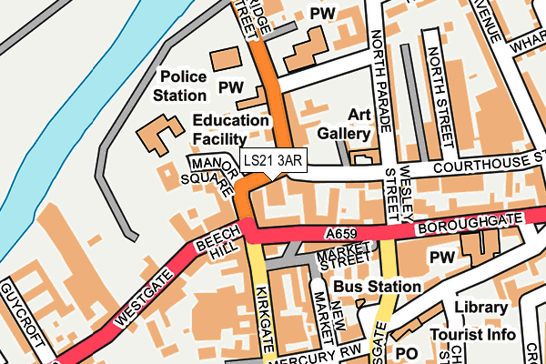 LS21 3AR map - OS OpenMap – Local (Ordnance Survey) LS21 3AR map - OS OpenMap – Local (Ordnance Survey)