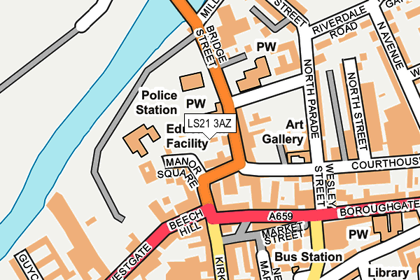 LS21 3AZ map - OS OpenMap – Local (Ordnance Survey) LS21 3AZ map - OS OpenMap – Local (Ordnance Survey)