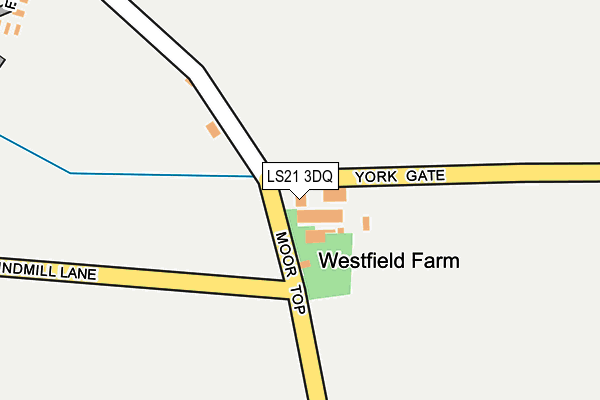 LS21 3DQ map - OS OpenMap – Local (Ordnance Survey)