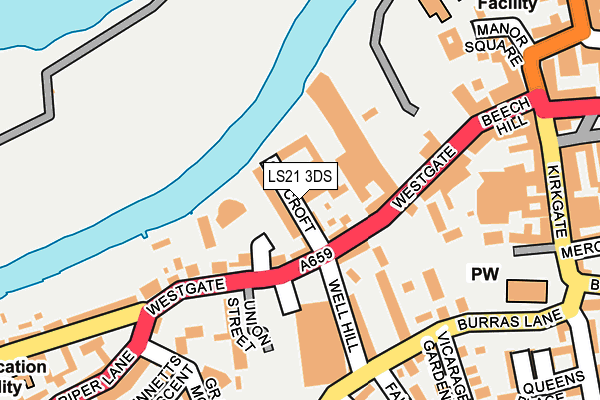 LS21 3DS map - OS OpenMap – Local (Ordnance Survey) LS21 3DS map - OS OpenMap – Local (Ordnance Survey)