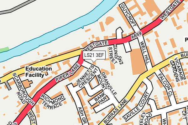 LS21 3EF map - OS OpenMap – Local (Ordnance Survey) LS21 3EF map - OS OpenMap – Local (Ordnance Survey)