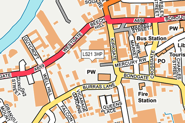LS21 3HP map - OS OpenMap – Local (Ordnance Survey) LS21 3HP map - OS OpenMap – Local (Ordnance Survey)