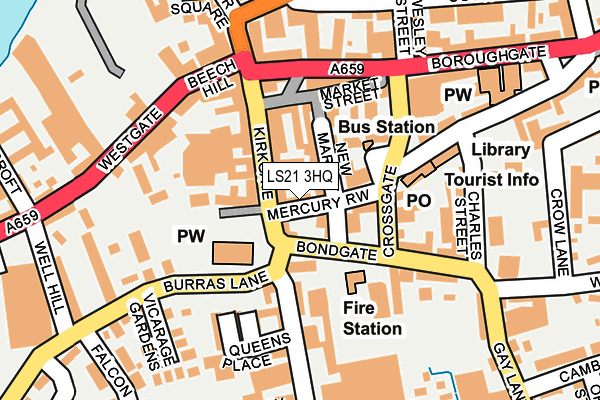 LS21 3HQ map - OS OpenMap – Local (Ordnance Survey) LS21 3HQ map - OS OpenMap – Local (Ordnance Survey)