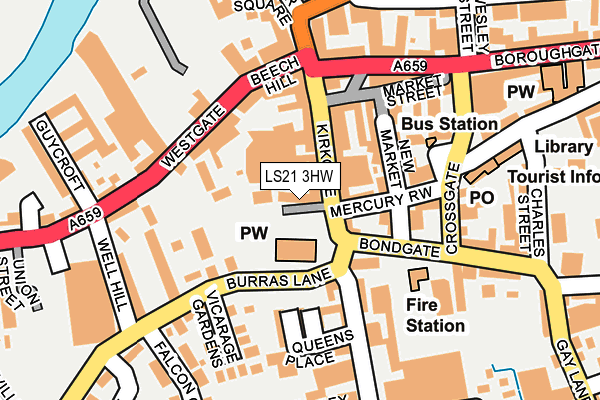 LS21 3HW map - OS OpenMap – Local (Ordnance Survey) LS21 3HW map - OS OpenMap – Local (Ordnance Survey)