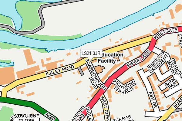 LS21 3JR map - OS OpenMap – Local (Ordnance Survey) LS21 3JR map - OS OpenMap – Local (Ordnance Survey)