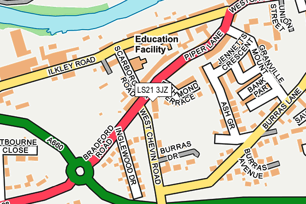LS21 3JZ map - OS OpenMap – Local (Ordnance Survey) LS21 3JZ map - OS OpenMap – Local (Ordnance Survey)