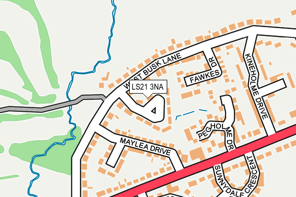 LS21 3NA map - OS OpenMap – Local (Ordnance Survey) LS21 3NA map - OS OpenMap – Local (Ordnance Survey)
