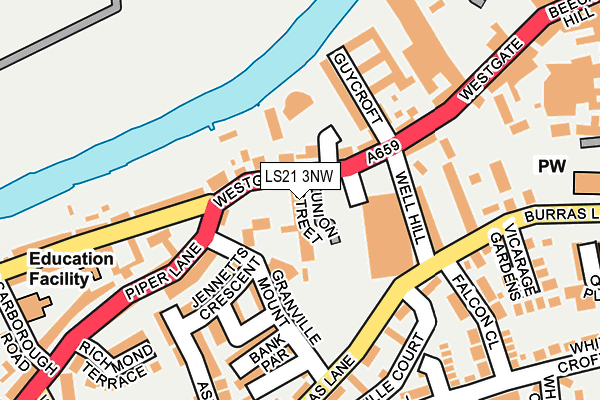 LS21 3NW map - OS OpenMap – Local (Ordnance Survey) LS21 3NW map - OS OpenMap – Local (Ordnance Survey)