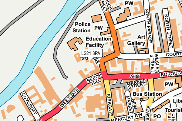 LS21 3PA map - OS OpenMap – Local (Ordnance Survey) LS21 3PA map - OS OpenMap – Local (Ordnance Survey)