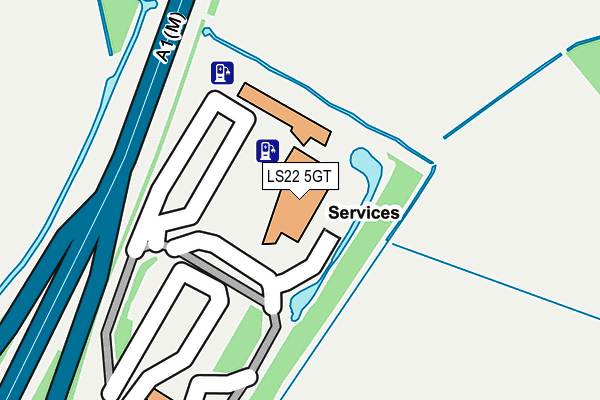 LS22 5GT map - OS OpenMap – Local (Ordnance Survey) LS22 5GT map - OS OpenMap – Local (Ordnance Survey)
