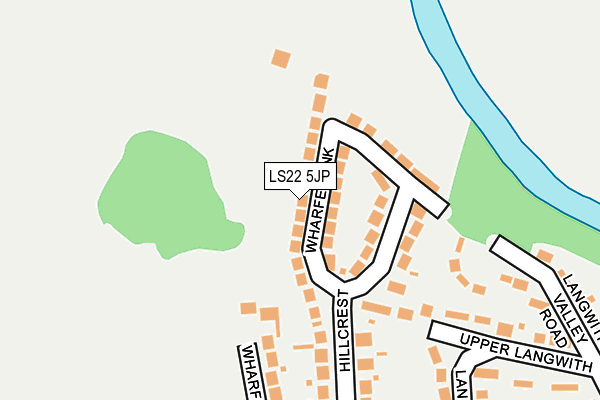 LS22 5JP map - OS OpenMap – Local (Ordnance Survey) LS22 5JP map - OS OpenMap – Local (Ordnance Survey)