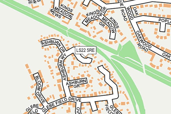 LS22 5RE map - OS OpenMap – Local (Ordnance Survey) LS22 5RE map - OS OpenMap – Local (Ordnance Survey)