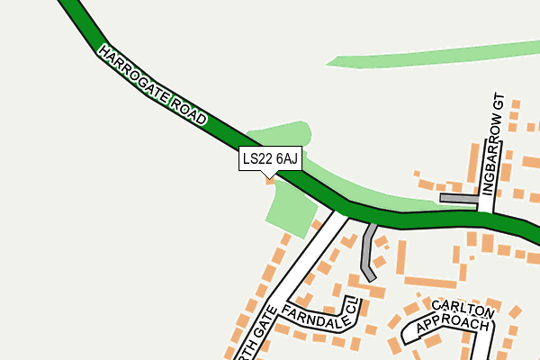 LS22 6AJ map - OS OpenMap – Local (Ordnance Survey) LS22 6AJ map - OS OpenMap – Local (Ordnance Survey)