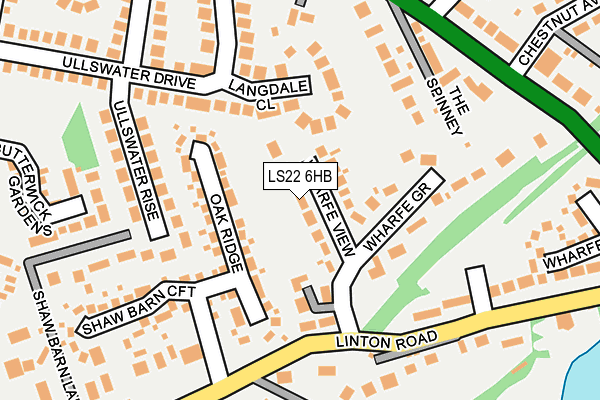 LS22 6HB map - OS OpenMap – Local (Ordnance Survey) LS22 6HB map - OS OpenMap – Local (Ordnance Survey)