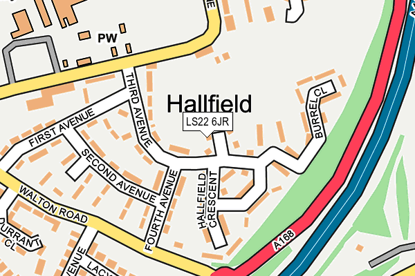 LS22 6JR map - OS OpenMap – Local (Ordnance Survey) LS22 6JR map - OS OpenMap – Local (Ordnance Survey)