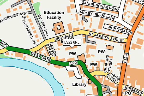 LS22 6NL map - OS OpenMap – Local (Ordnance Survey) LS22 6NL map - OS OpenMap – Local (Ordnance Survey)