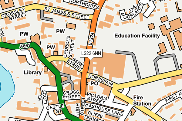 LS22 6NN map - OS OpenMap – Local (Ordnance Survey) LS22 6NN map - OS OpenMap – Local (Ordnance Survey)