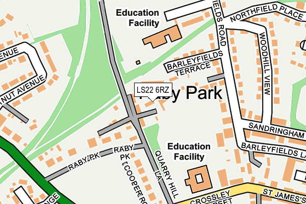 LS22 6RZ map - OS OpenMap – Local (Ordnance Survey) LS22 6RZ map - OS OpenMap – Local (Ordnance Survey)