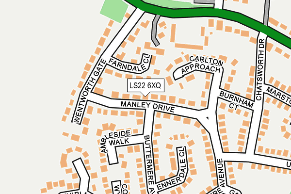 LS22 6XQ map - OS OpenMap – Local (Ordnance Survey) LS22 6XQ map - OS OpenMap – Local (Ordnance Survey)