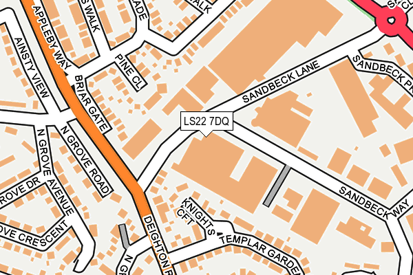 LS22 7DQ map - OS OpenMap – Local (Ordnance Survey) LS22 7DQ map - OS OpenMap – Local (Ordnance Survey)