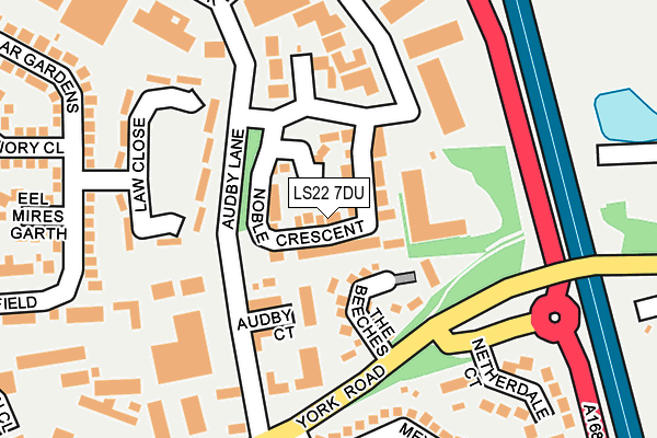 LS22 7DU map - OS OpenMap – Local (Ordnance Survey) LS22 7DU map - OS OpenMap – Local (Ordnance Survey)