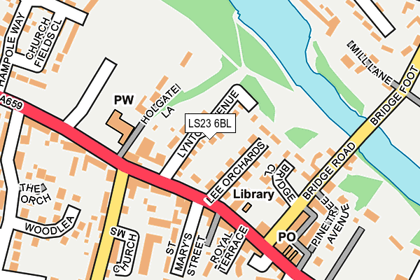 LS23 6BL map - OS OpenMap – Local (Ordnance Survey) LS23 6BL map - OS OpenMap – Local (Ordnance Survey)