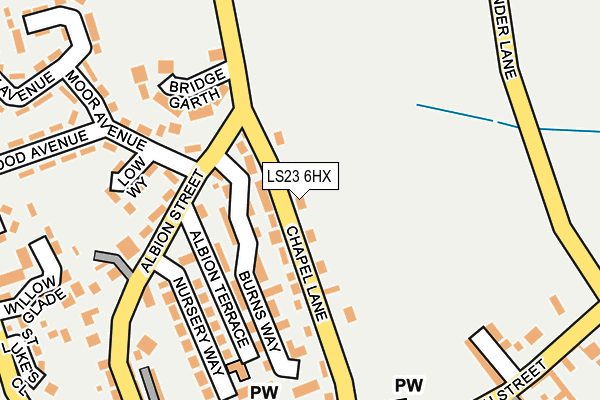 LS23 6HX map - OS OpenMap – Local (Ordnance Survey) LS23 6HX map - OS OpenMap – Local (Ordnance Survey)