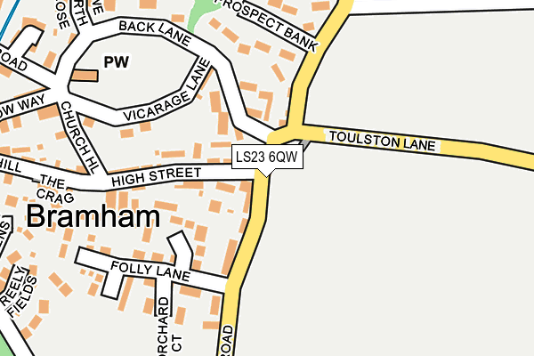 LS23 6QW map - OS OpenMap – Local (Ordnance Survey) LS23 6QW map - OS OpenMap – Local (Ordnance Survey)