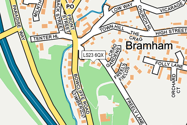 LS23 6QX map - OS OpenMap – Local (Ordnance Survey) LS23 6QX map - OS OpenMap – Local (Ordnance Survey)