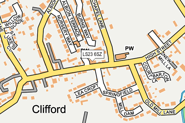 LS23 6SZ map - OS OpenMap – Local (Ordnance Survey)