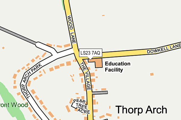 LS23 7AQ map - OS OpenMap – Local (Ordnance Survey) LS23 7AQ map - OS OpenMap – Local (Ordnance Survey)