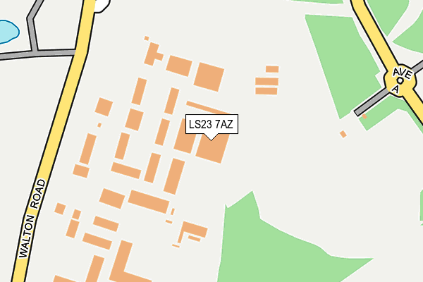 LS23 7AZ map - OS OpenMap – Local (Ordnance Survey) LS23 7AZ map - OS OpenMap – Local (Ordnance Survey)