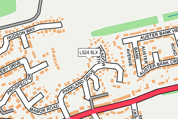 LS24 8LX map - OS OpenMap – Local (Ordnance Survey) LS24 8LX map - OS OpenMap – Local (Ordnance Survey)