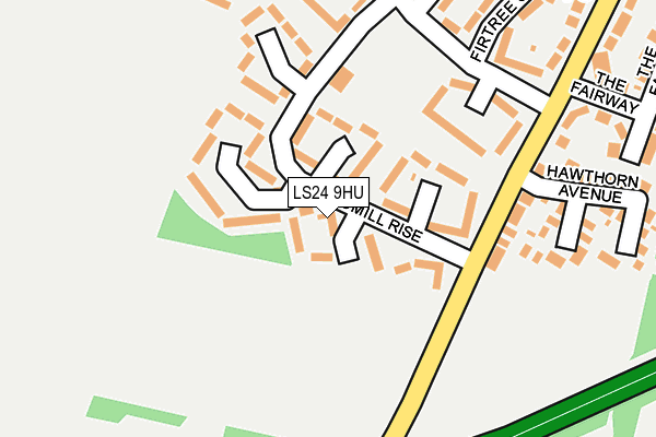 LS24 9HU map - OS OpenMap – Local (Ordnance Survey) LS24 9HU map - OS OpenMap – Local (Ordnance Survey)