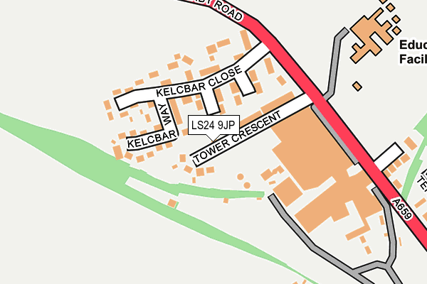 LS24 9JP map - OS OpenMap – Local (Ordnance Survey) LS24 9JP map - OS OpenMap – Local (Ordnance Survey)