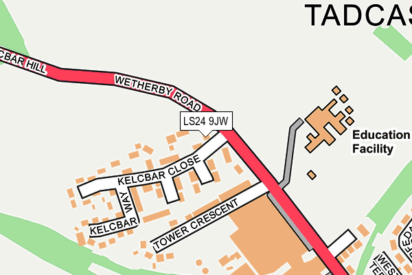 LS24 9JW map - OS OpenMap – Local (Ordnance Survey) LS24 9JW map - OS OpenMap – Local (Ordnance Survey)