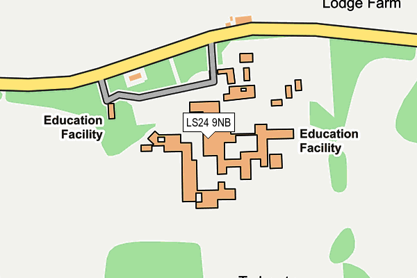 LS24 9NB map - OS OpenMap – Local (Ordnance Survey) LS24 9NB map - OS OpenMap – Local (Ordnance Survey)
