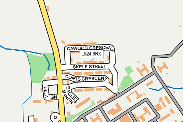 LS24 9RX map - OS OpenMap – Local (Ordnance Survey) LS24 9RX map - OS OpenMap – Local (Ordnance Survey)