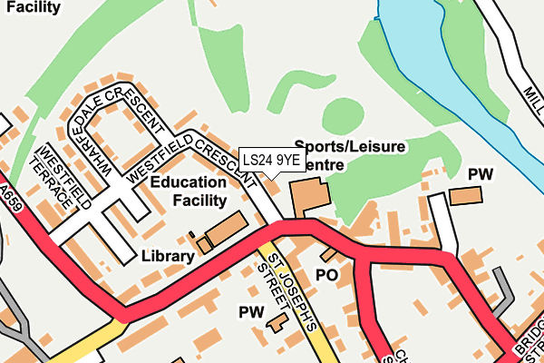 LS24 9YE map - OS OpenMap – Local (Ordnance Survey) LS24 9YE map - OS OpenMap – Local (Ordnance Survey)