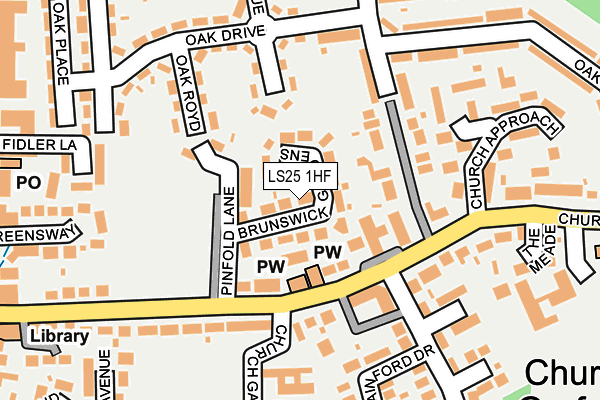LS25 1HF map - OS OpenMap – Local (Ordnance Survey) LS25 1HF map - OS OpenMap – Local (Ordnance Survey)