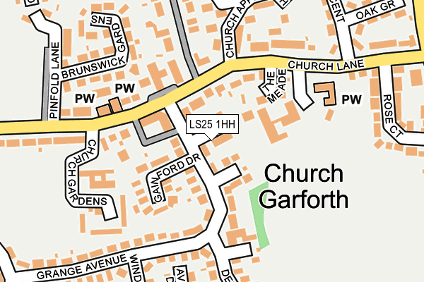 LS25 1HH map - OS OpenMap – Local (Ordnance Survey) LS25 1HH map - OS OpenMap – Local (Ordnance Survey)