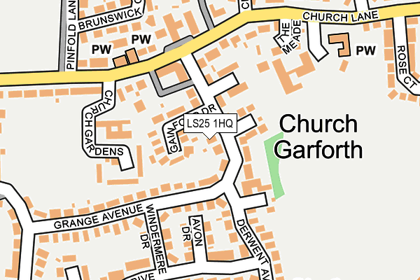 LS25 1HQ map - OS OpenMap – Local (Ordnance Survey) LS25 1HQ map - OS OpenMap – Local (Ordnance Survey)