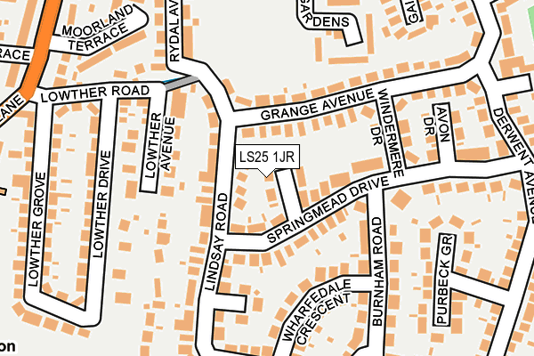 LS25 1JR map - OS OpenMap – Local (Ordnance Survey) LS25 1JR map - OS OpenMap – Local (Ordnance Survey)